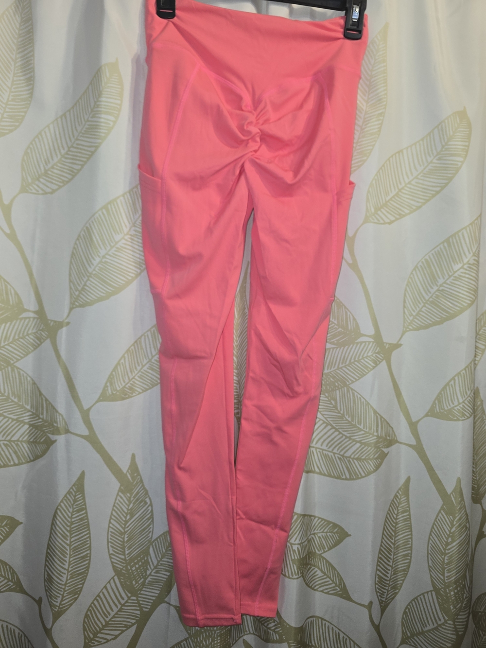 Women’s High-Waist Pink Active Leggings - Picture 2 of 8